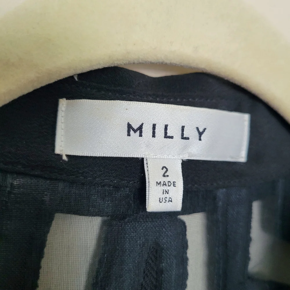 Milly Mesh Silk Button Down Tank - Picture 5 of 6